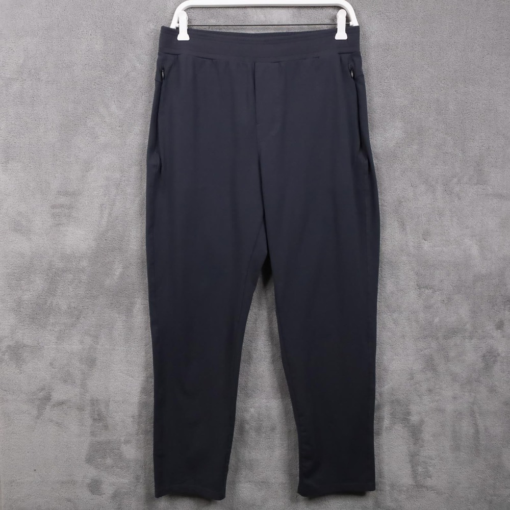 PUBLIC REC All Day Pant  Athletic Fit Stretch Jersey Zip Pockets Navy Mens 34x29